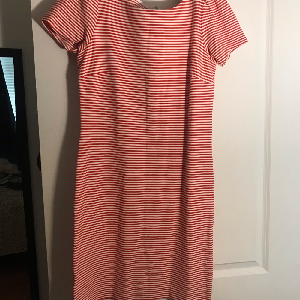 Ann Taylor Red and White stripe dress